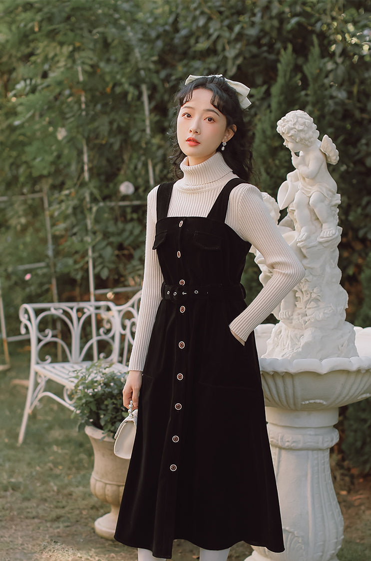 Corduroy Button Up Midi Dress Maxct