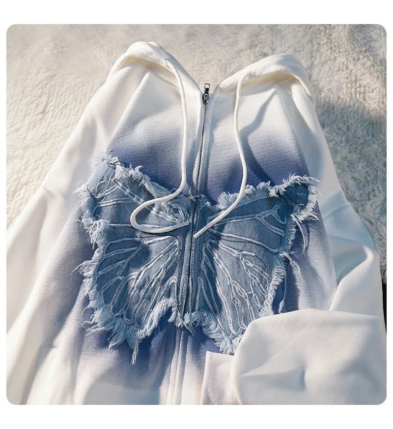 Butterfly Hoodie - Y2k Patch Design