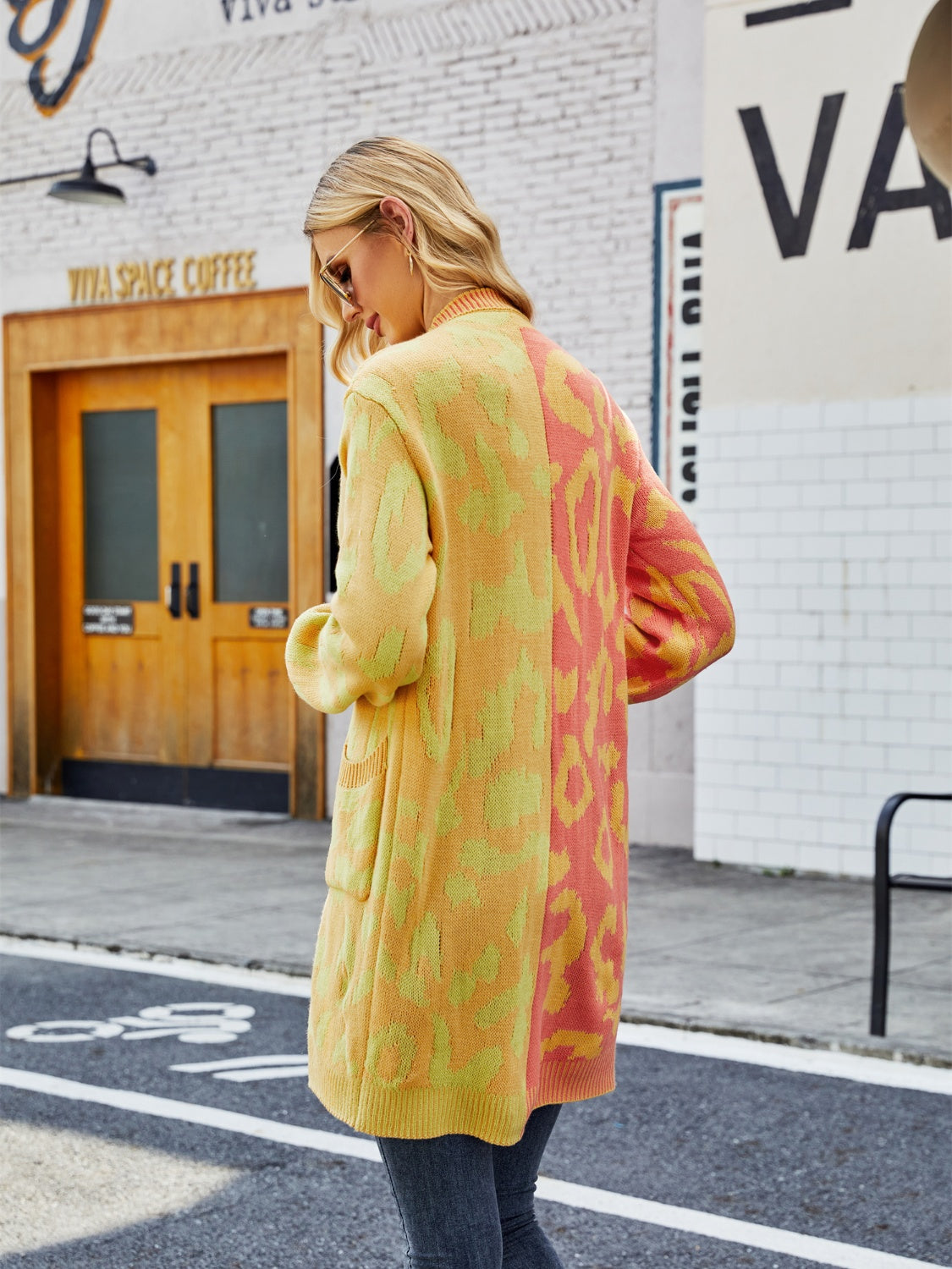 Maxct &Leopard Button Down Longline Cardigan
