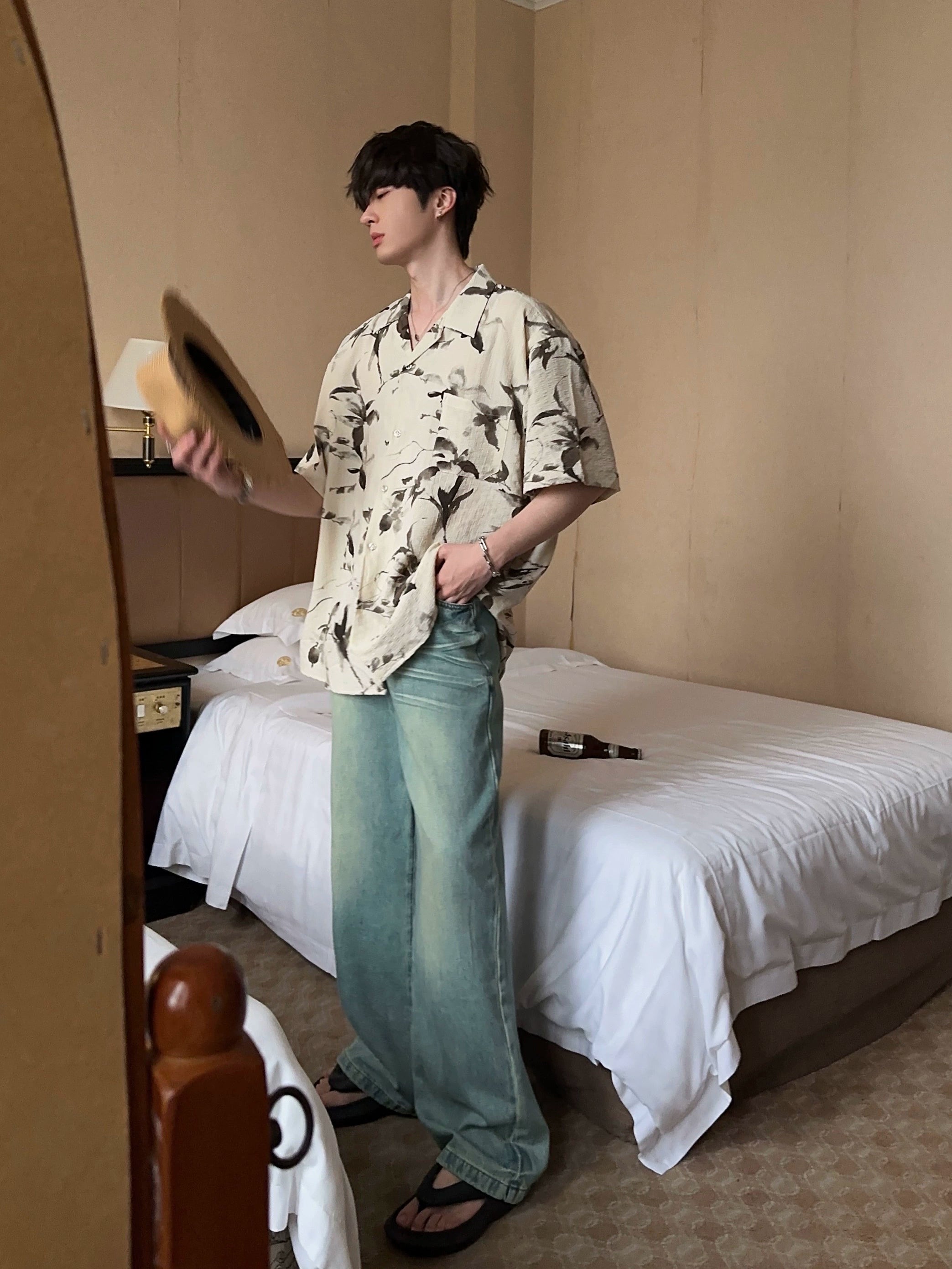JM Flower Pattern Shirt Maxct