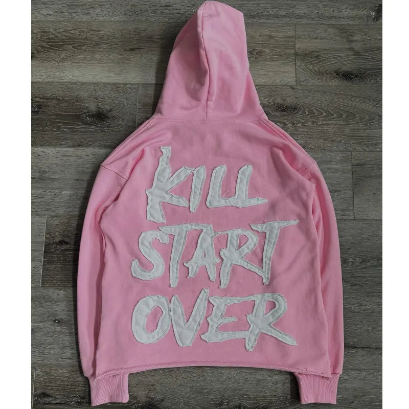 Maxct Y2k Women's Hoodie Long Sleeve Pullover Oversize Streetwear Personalized Pattern Sweatshirt Vintage High Street Punk Top Clothes