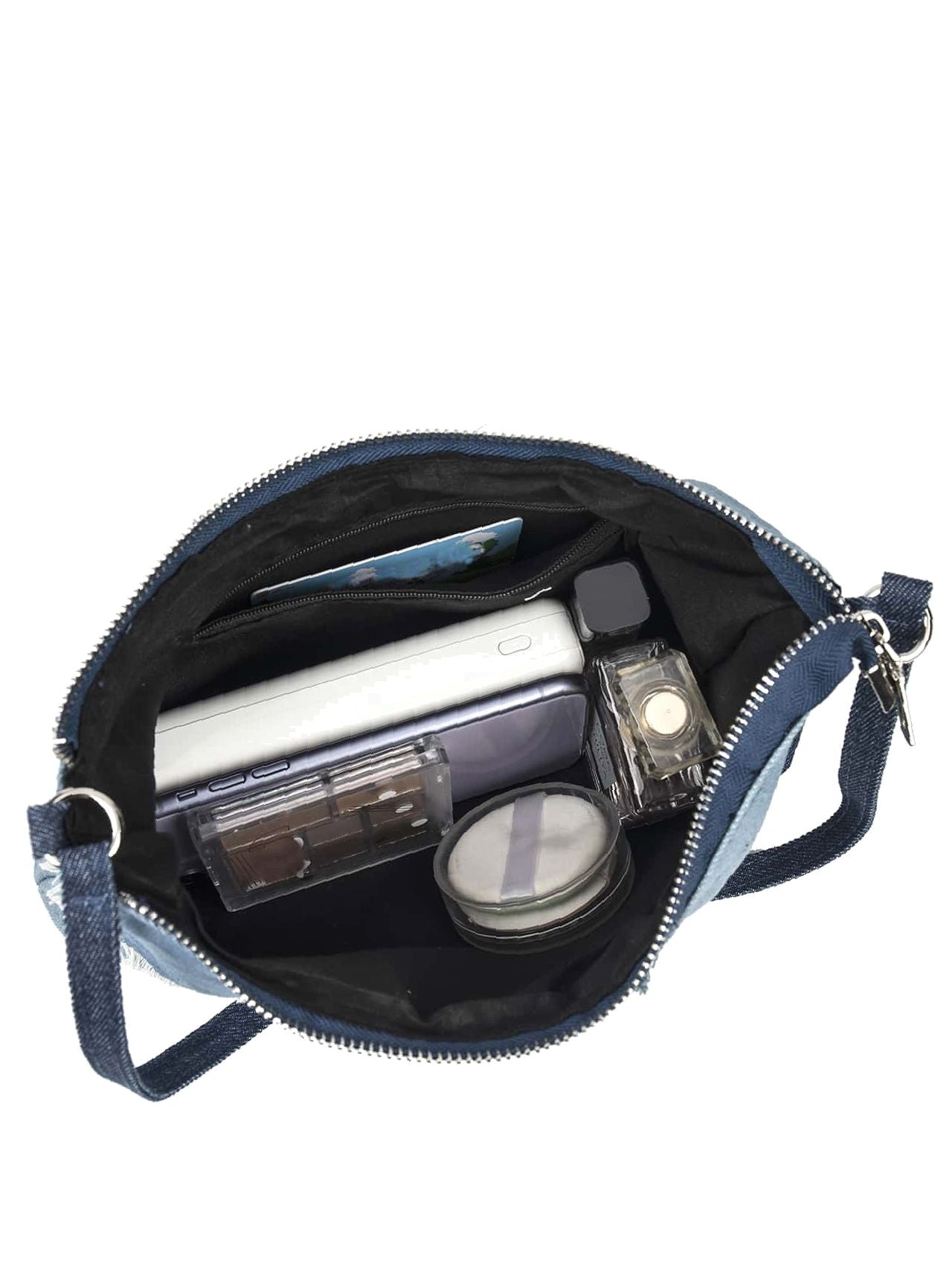 Bag For Love - Denim Raw Trim Baguette Bag  - Women Maxct Bags