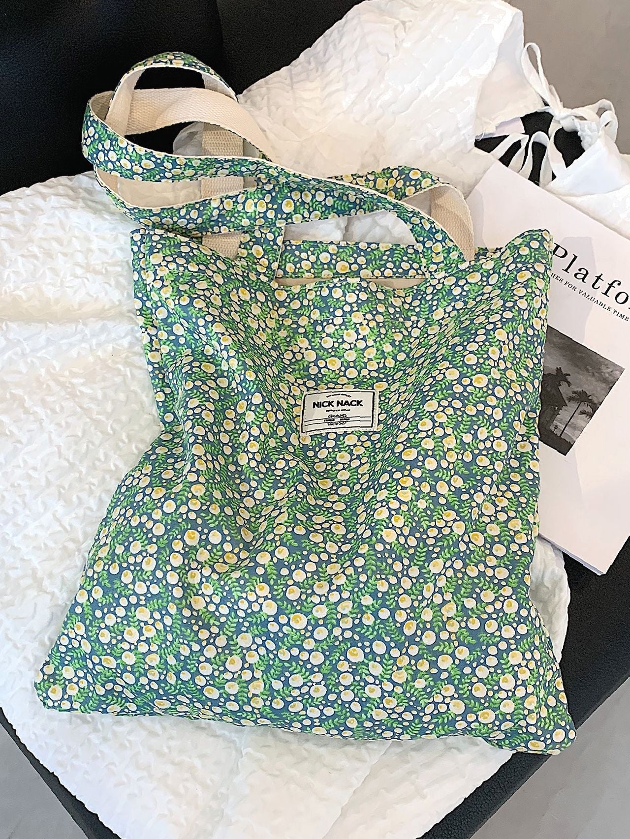 Maxct - Ditsy Floral Graphic Shopper Bag  - Women Tote Bags