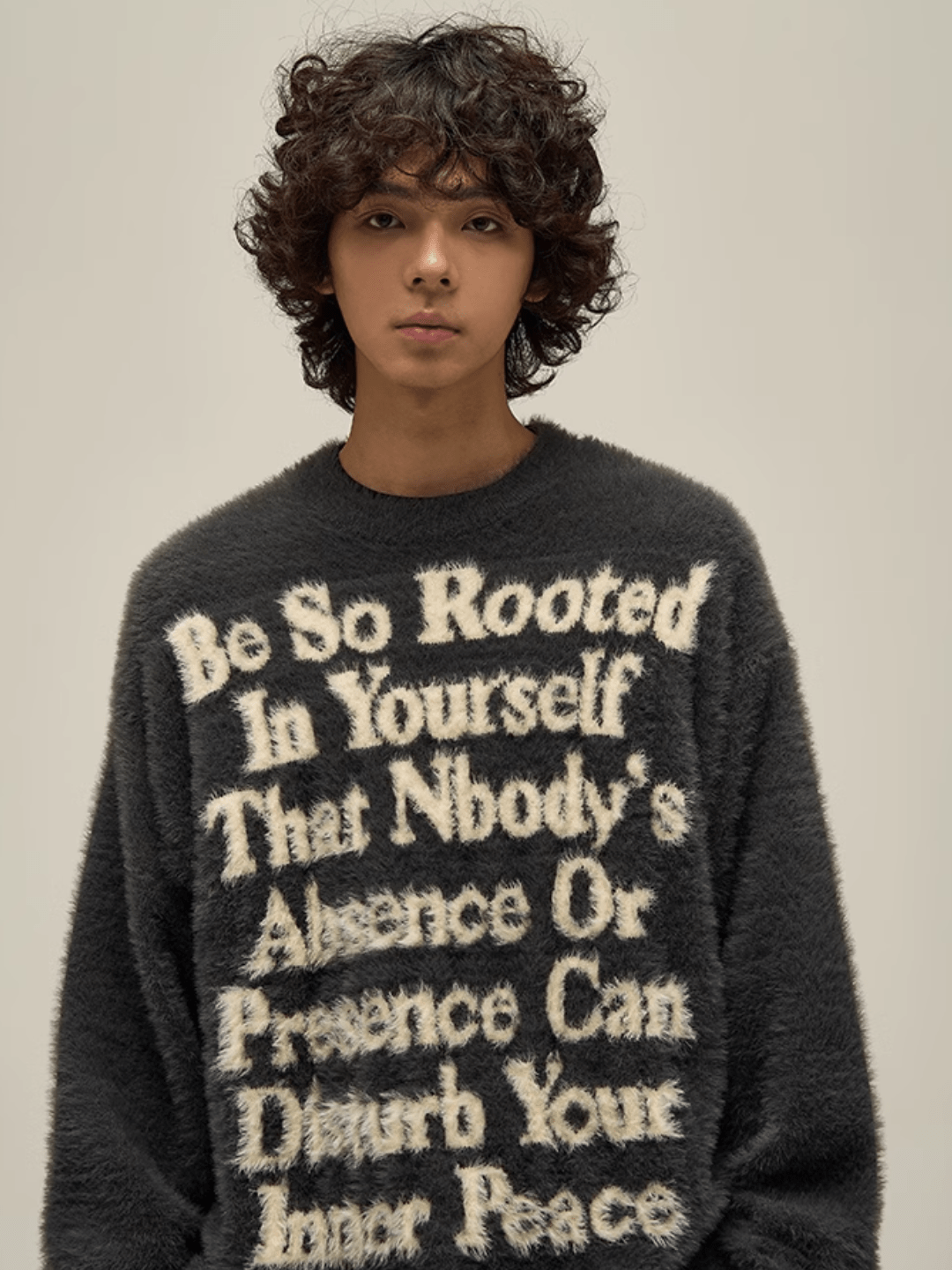 Maxct [Motherfucker] Lazy Wind Round Neck Knit Sweater Na709