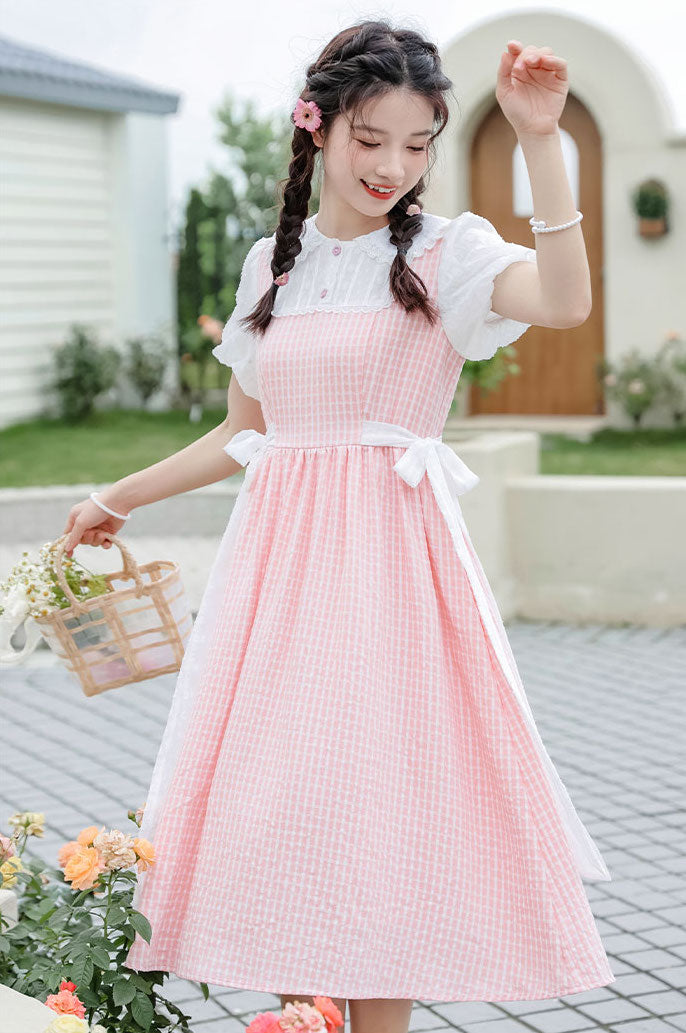 Gingham Picnic Twofer Dress Maxct