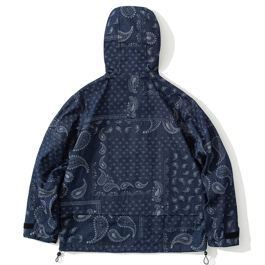 Maxct &Paisley Hooded Denim Jacket