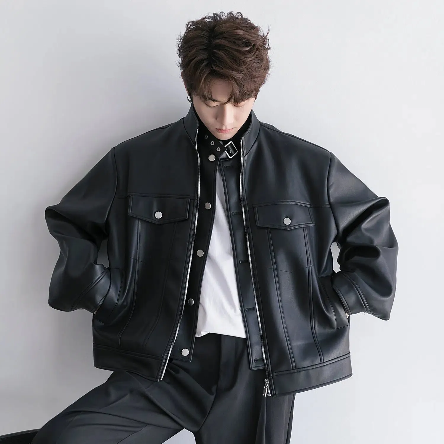 Maxct Two-piece Short Leather Jacket