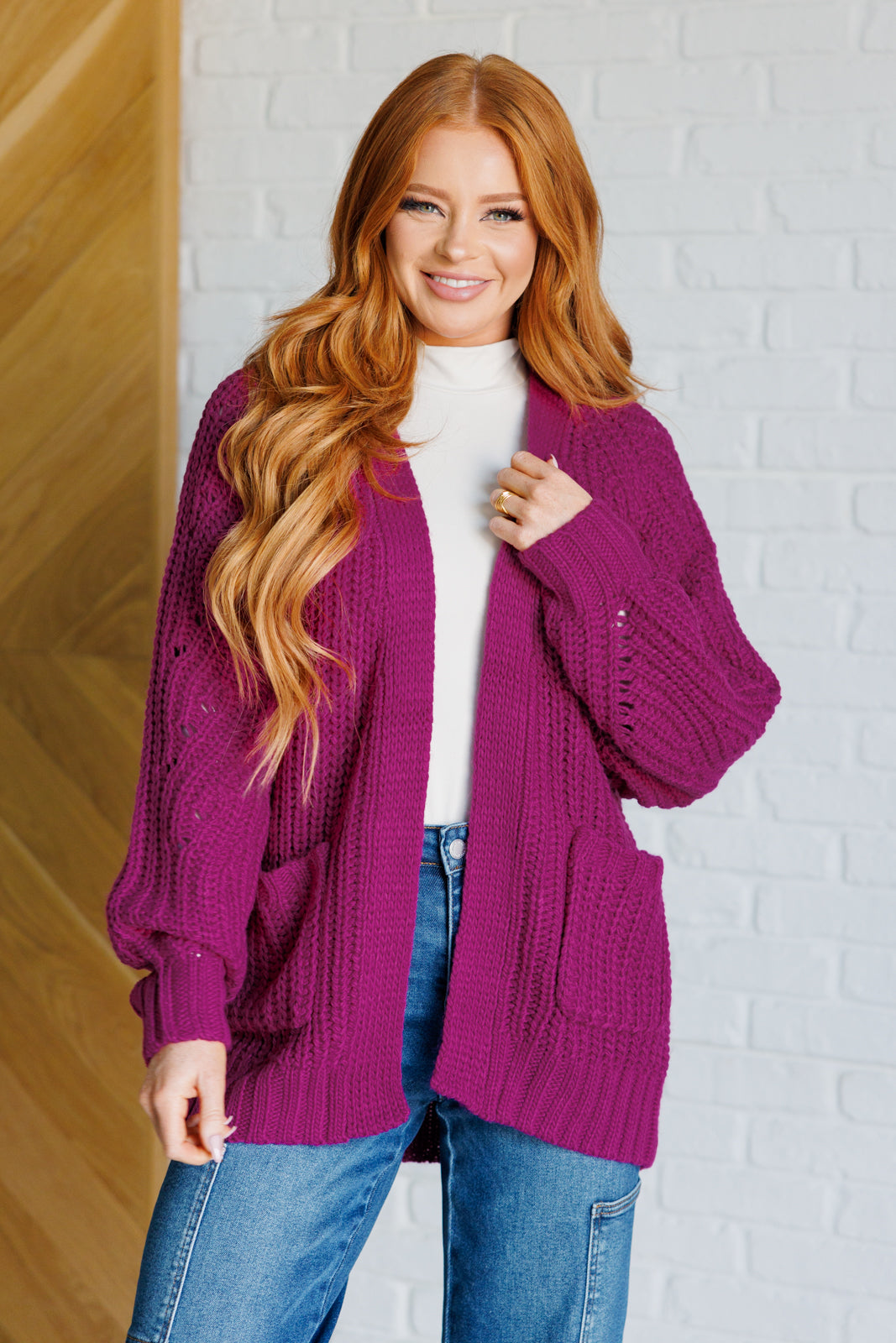 Maxct &Maybe Monday Cardigan in Berry