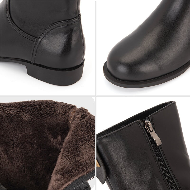 Wide Fit Side Zip Mid Calf Boots For Winter Designer Shoes Maxct