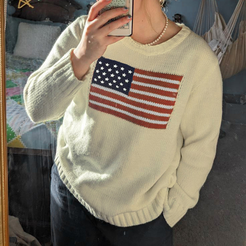 Maxct Mable American Flag Sweater