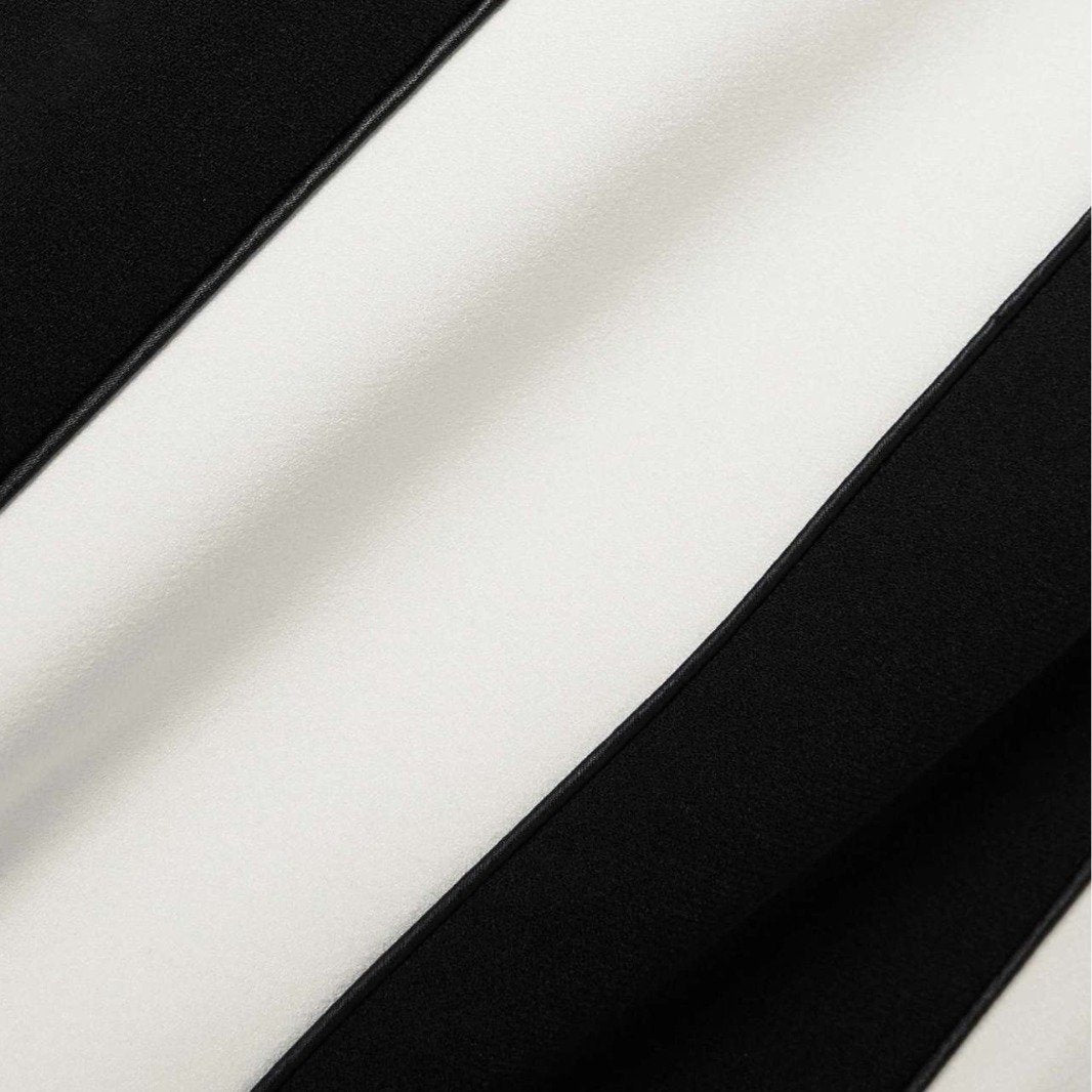 Maxct Strapless Bandage Dress Women's Hepburn Chest Wrap Skirt Black And White Striped High-end Banquet Dress Daily Wear