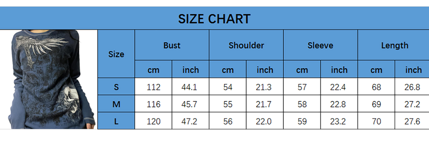Mall Goth 2000s Retro Pullovers Tops Vintage Graphics Y2K Loose T Shirt Chic Aesthetic Autumn Long Sleeve Tees Grunge Streetwear