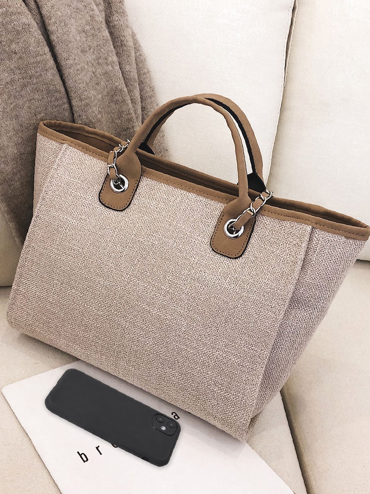 Maxct - Minimalist Chain Top Handle Bag  - Women Tote Bags