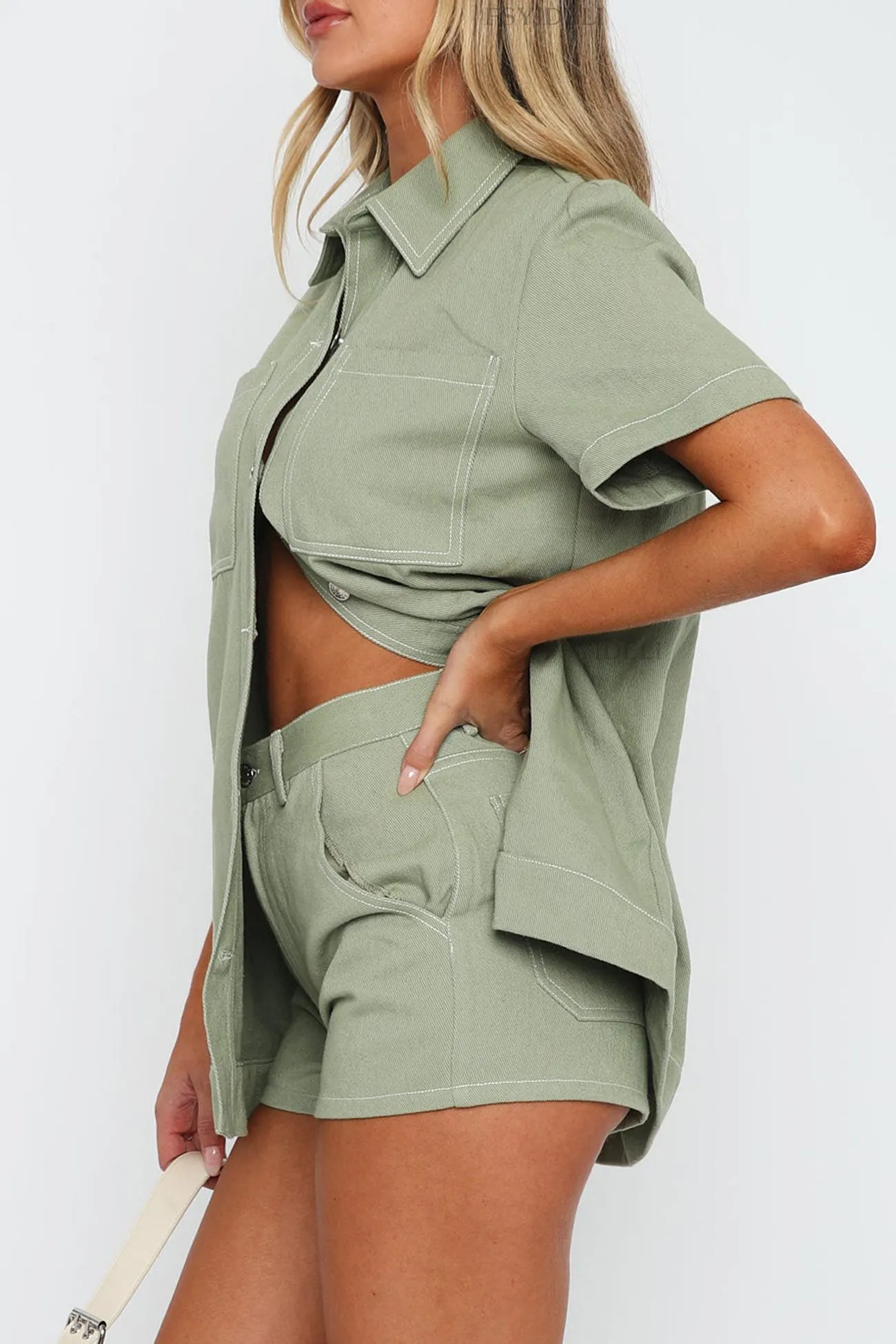 Maxct Vintage Cargo Shirt Shorts Set