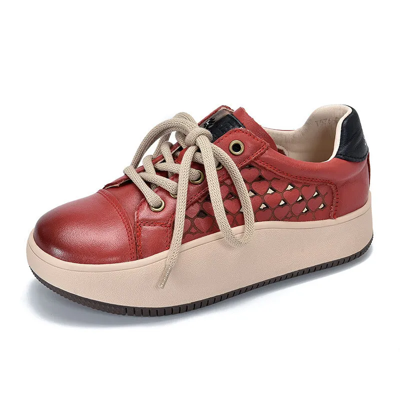 Versatile Hollow Thick Bottom Mid-Heels Shoes Maxct