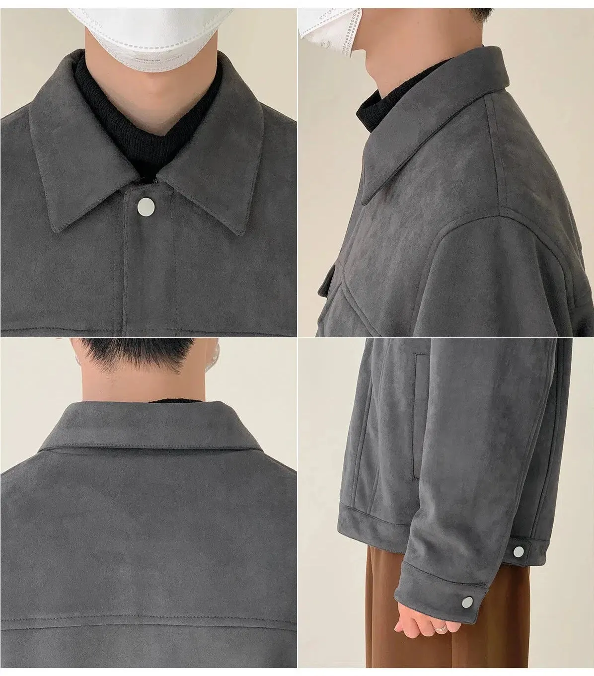 Maxct Side Seam Pocket Suede Jacket