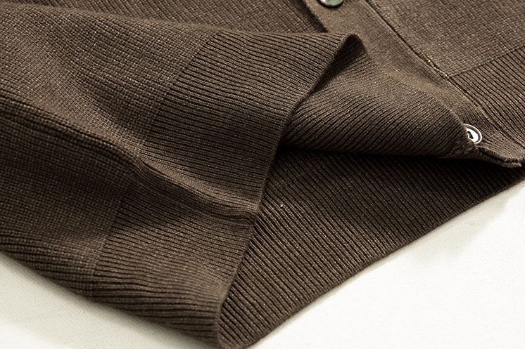 Maxct 5516 KNITTED FULL BUTTON-UP COLLAR SWEATER