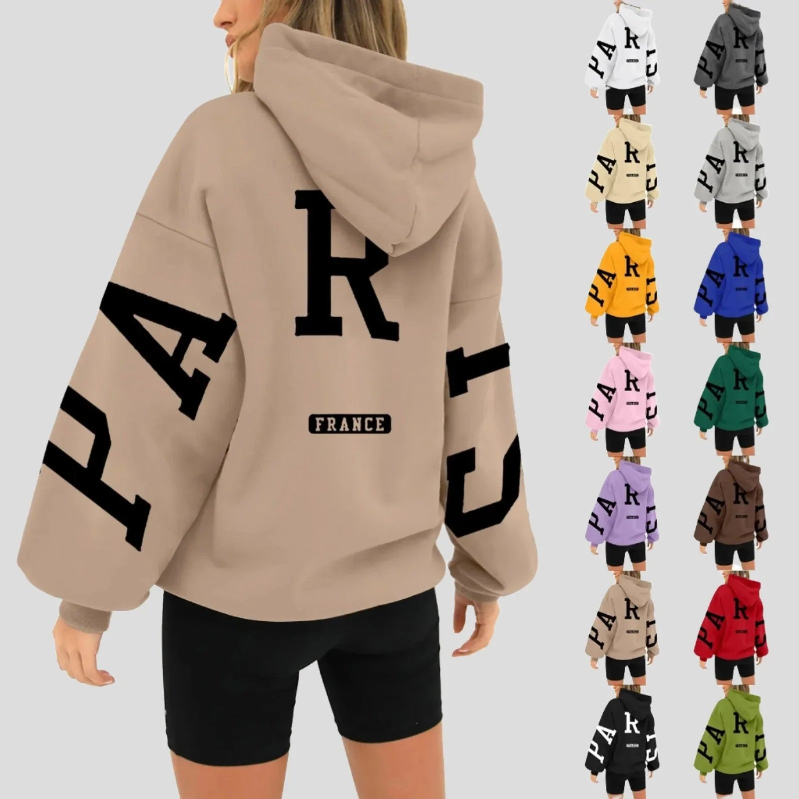 Printed Paris Hoodie for Women Maxct - Image 2