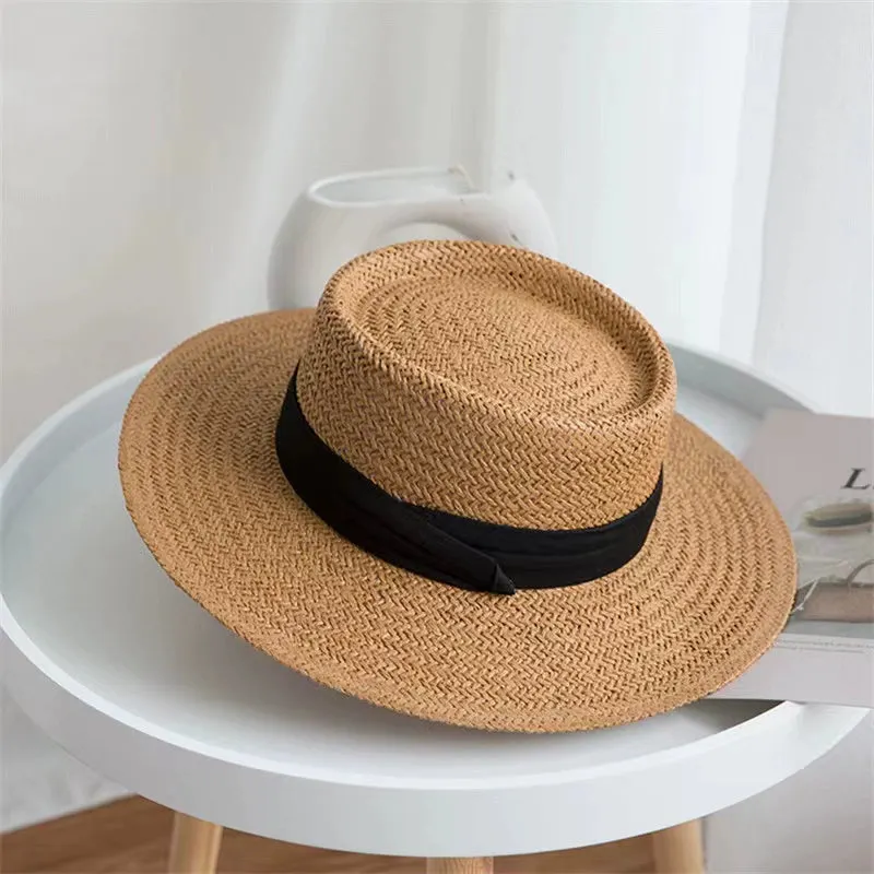 Maxct Straw Hat Ins Young Adult Shoelace Summer Outing Lace