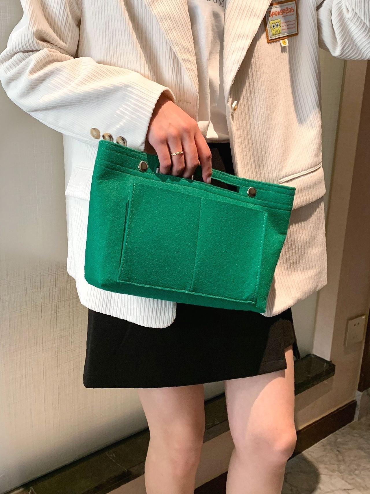Maxct - Snap Button Bag Insert  - Women Tote Bags