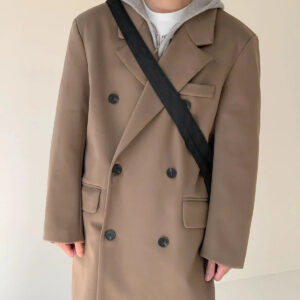 Maxct Long Double Breasted Woolen Coat