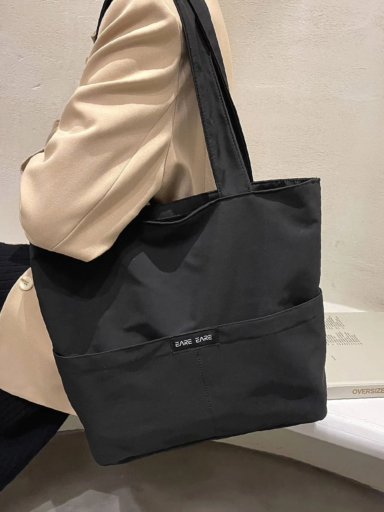 Maxct - Letter Patch Tote Bag  - Women Tote Bags
