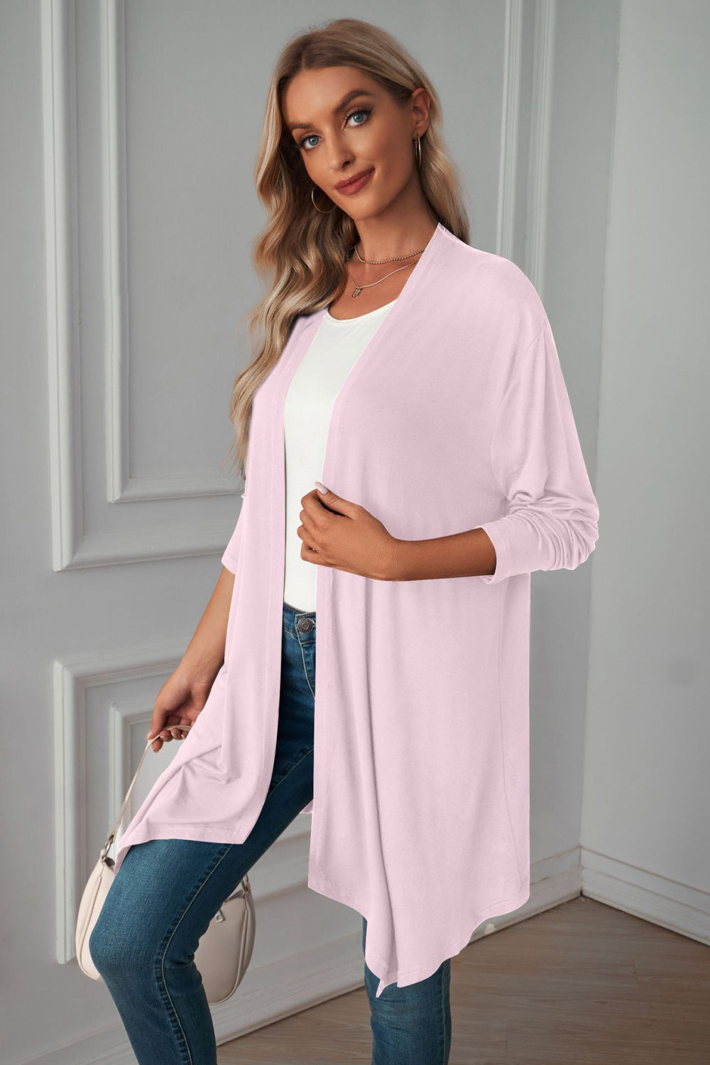 Maxct &Open Front Long Sleeve Cardigan