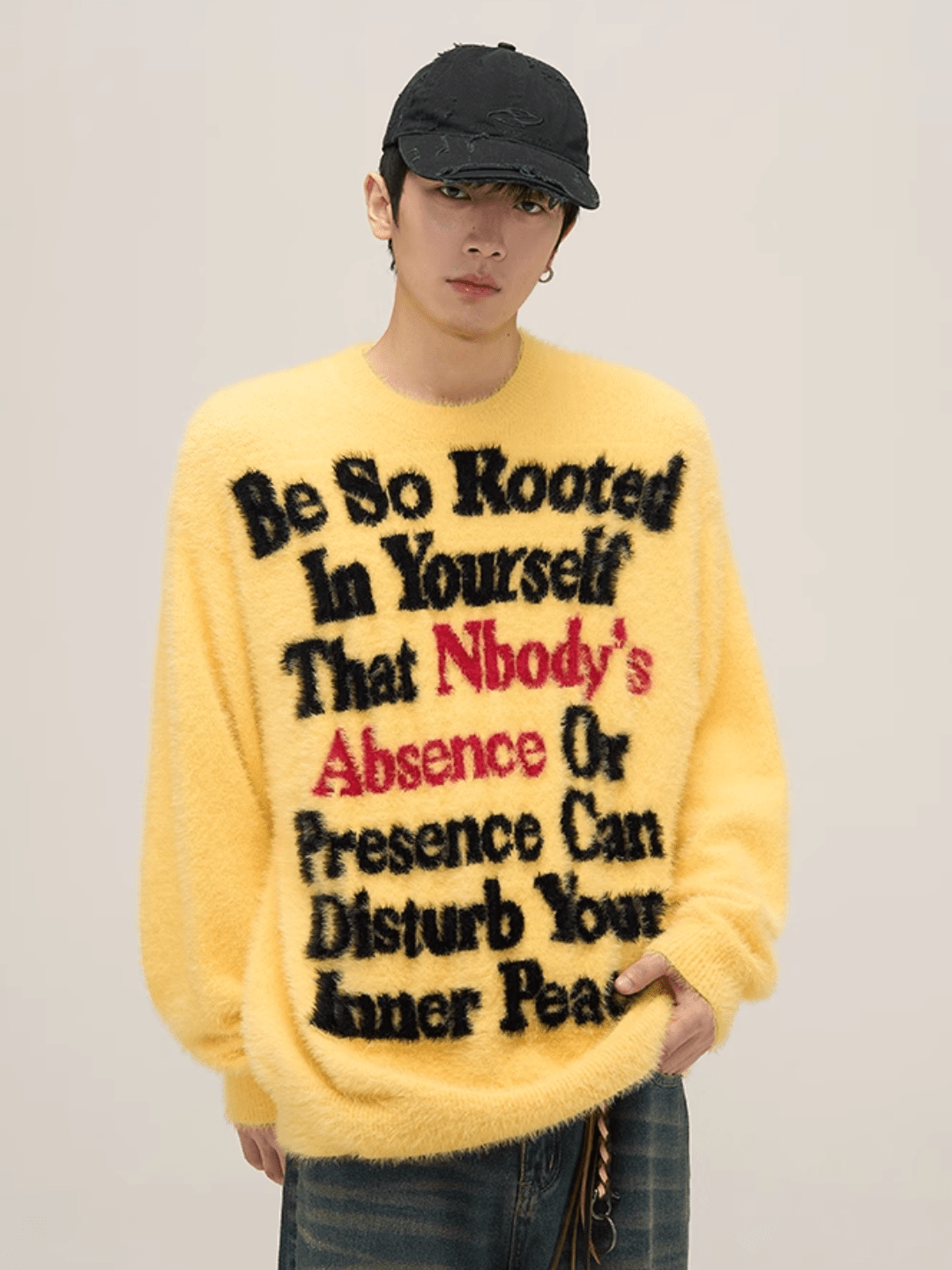 Maxct [Motherfucker] Lazy Wind Round Neck Knit Sweater Na709