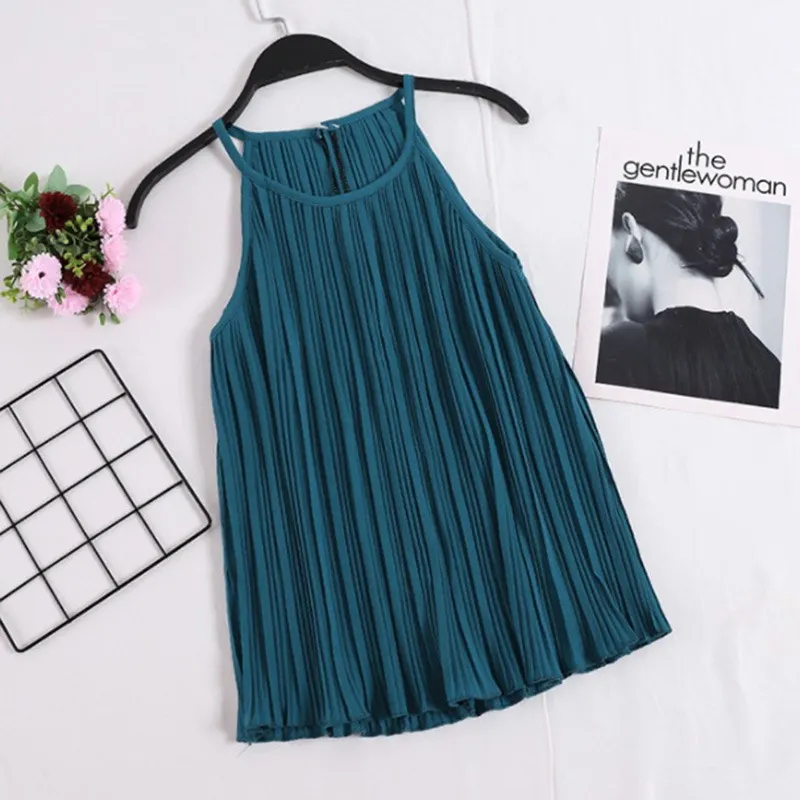Maxct New Chiffon Tank Top Tees Women Loose Strapless Sexy Solid Elegant Tops