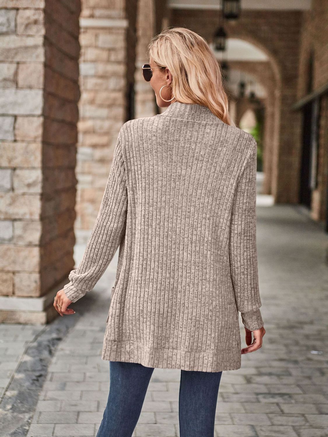 Maxct &Open Front Cardigan with Pockets