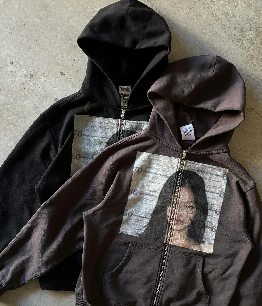 New Retro Large Print Zipper Hoodie Streetwear Men and Women Streetwear Hip Hop Loose Harajuku Korean Casual Hooded Sweatshirt