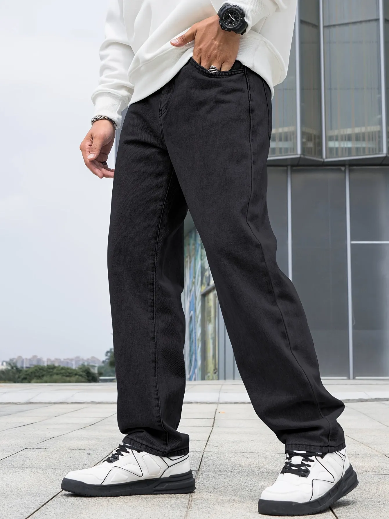 Men's Loose-Fit Wide-Leg Jeans