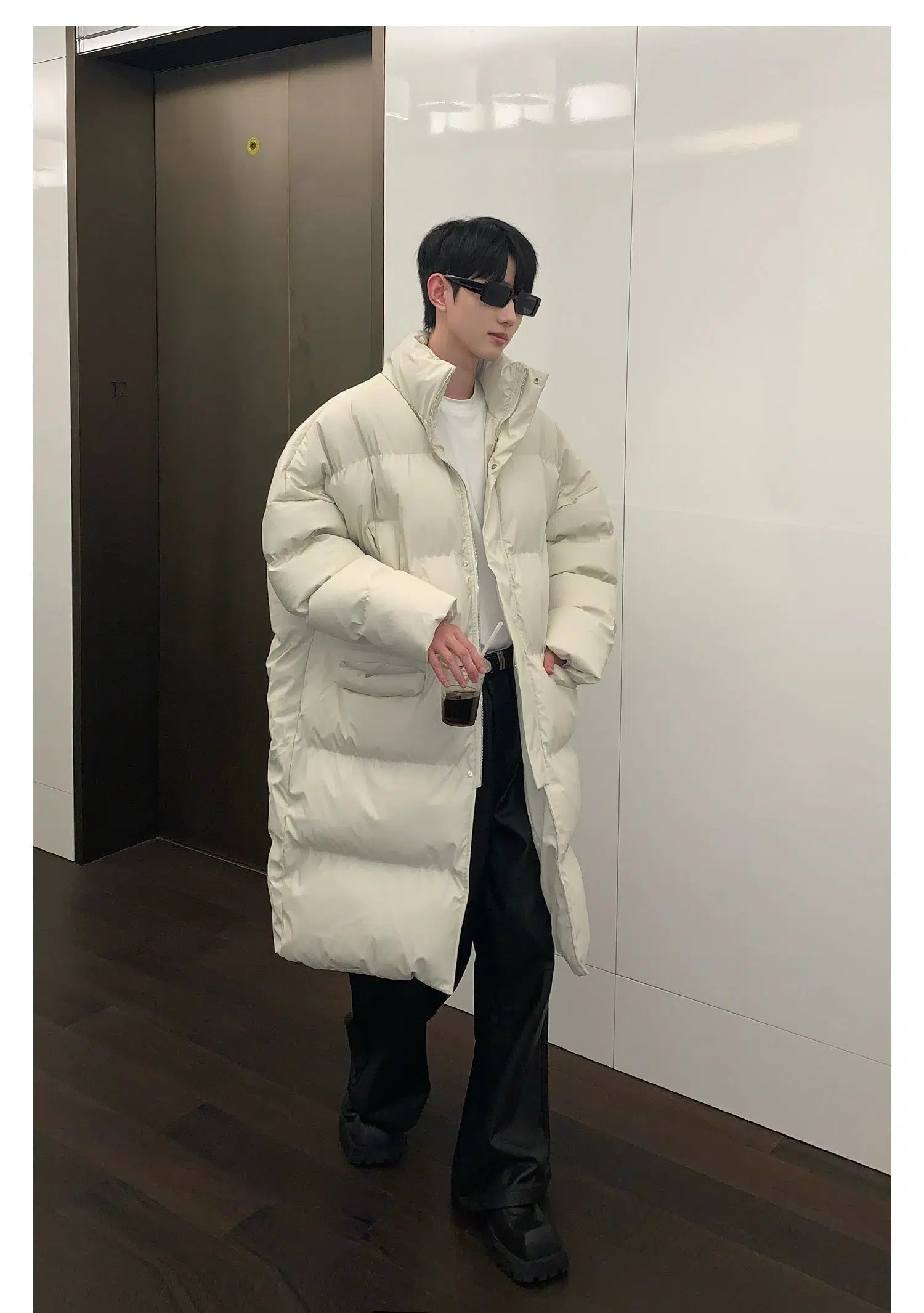 Maxct Stand Collar Puffer Jacket with Scarf