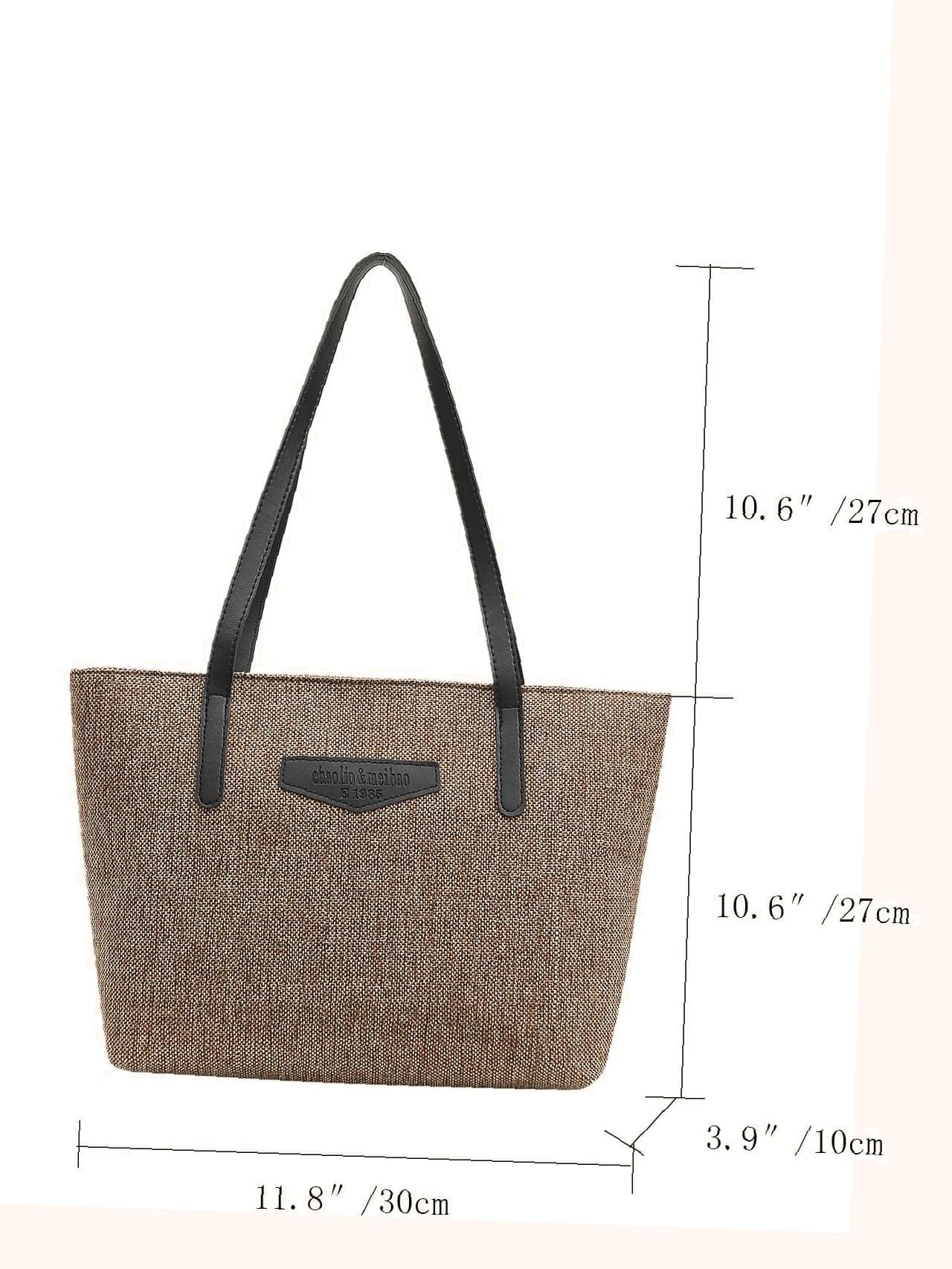 Maxct - Letter Patch Tote Bag  - Women Tote Bags