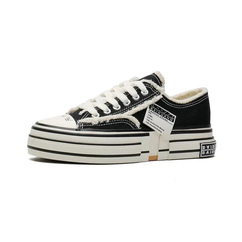 Unisex Chunky Sneakers - Thick Sole, Low Top, Vulcanized Maxct