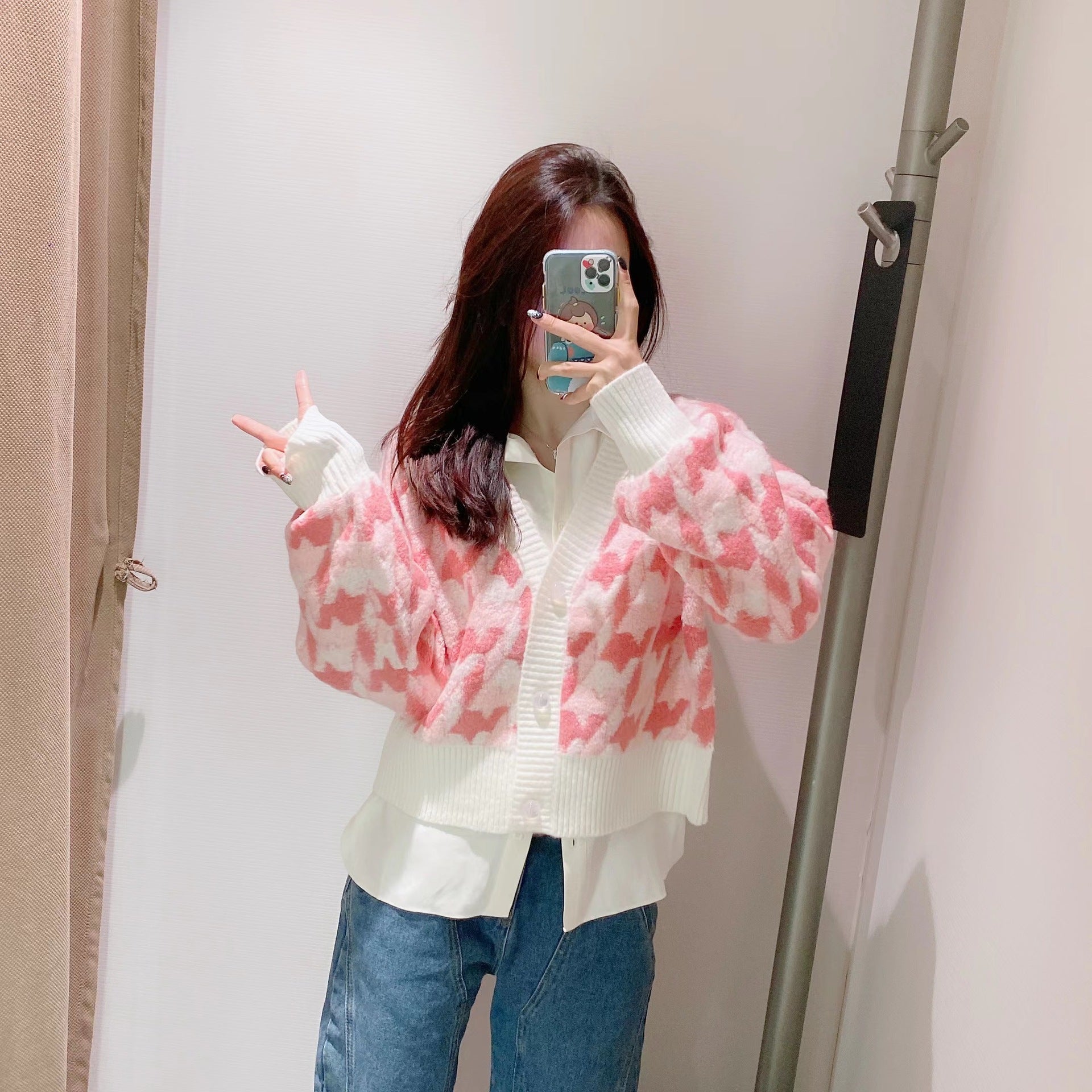 Maxct Bubble Gum Pink Knit Cardigan