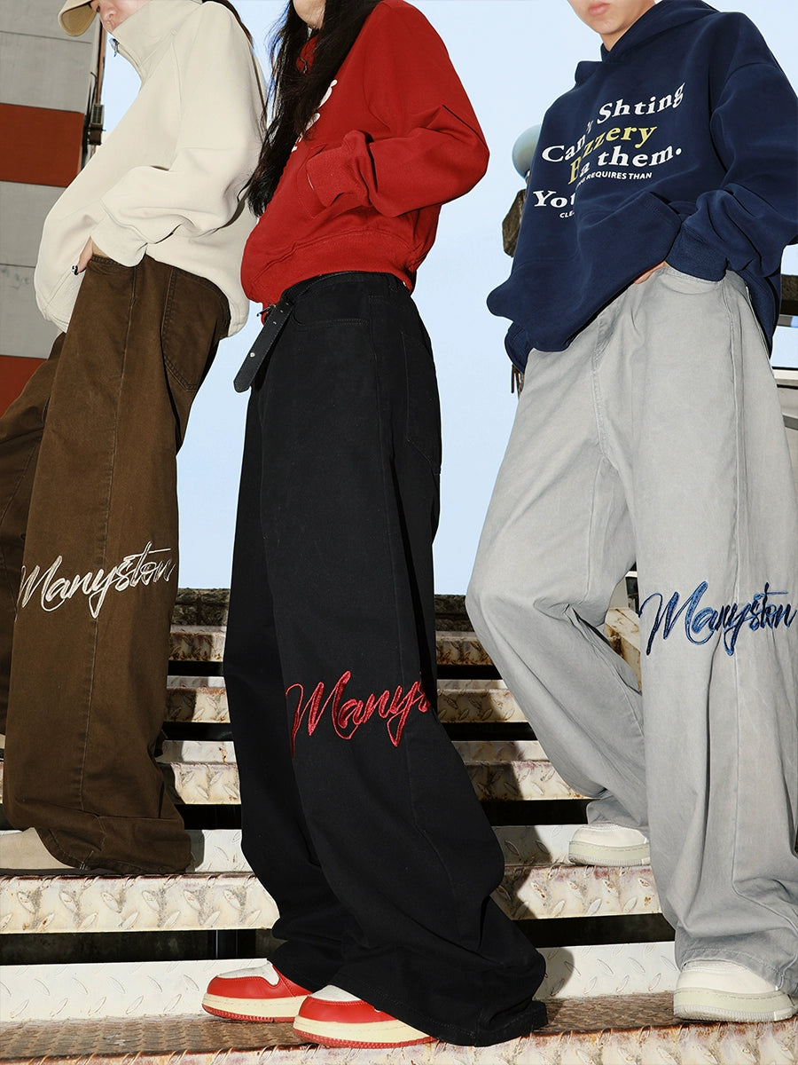 MANYSTON Side Logo Jeans Maxct