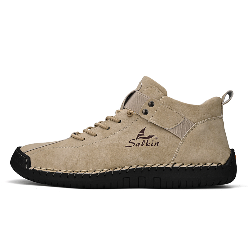 Handmade Design Sneakers Men's Casual Leather Ankle Boots