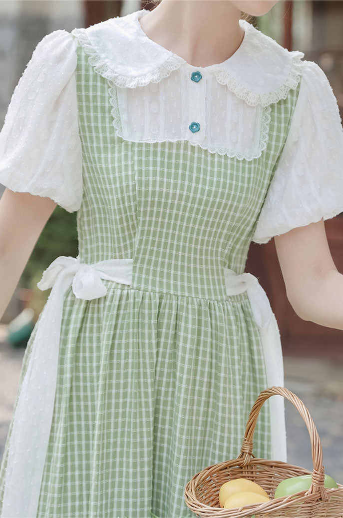 Gingham Picnic Twofer Dress Maxct