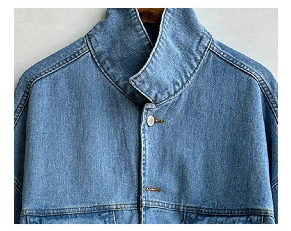 Maxct Casual Distressed Denim Jacket