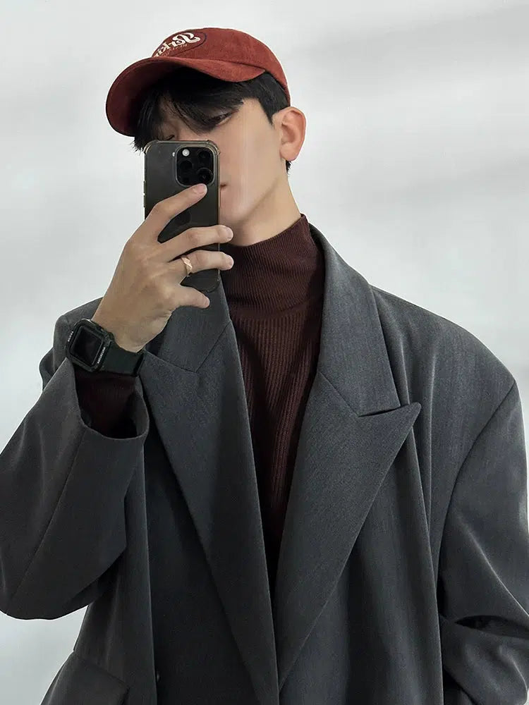 Maxct Semi-Turtle Collar Turtleneck Bottoming Sweater
