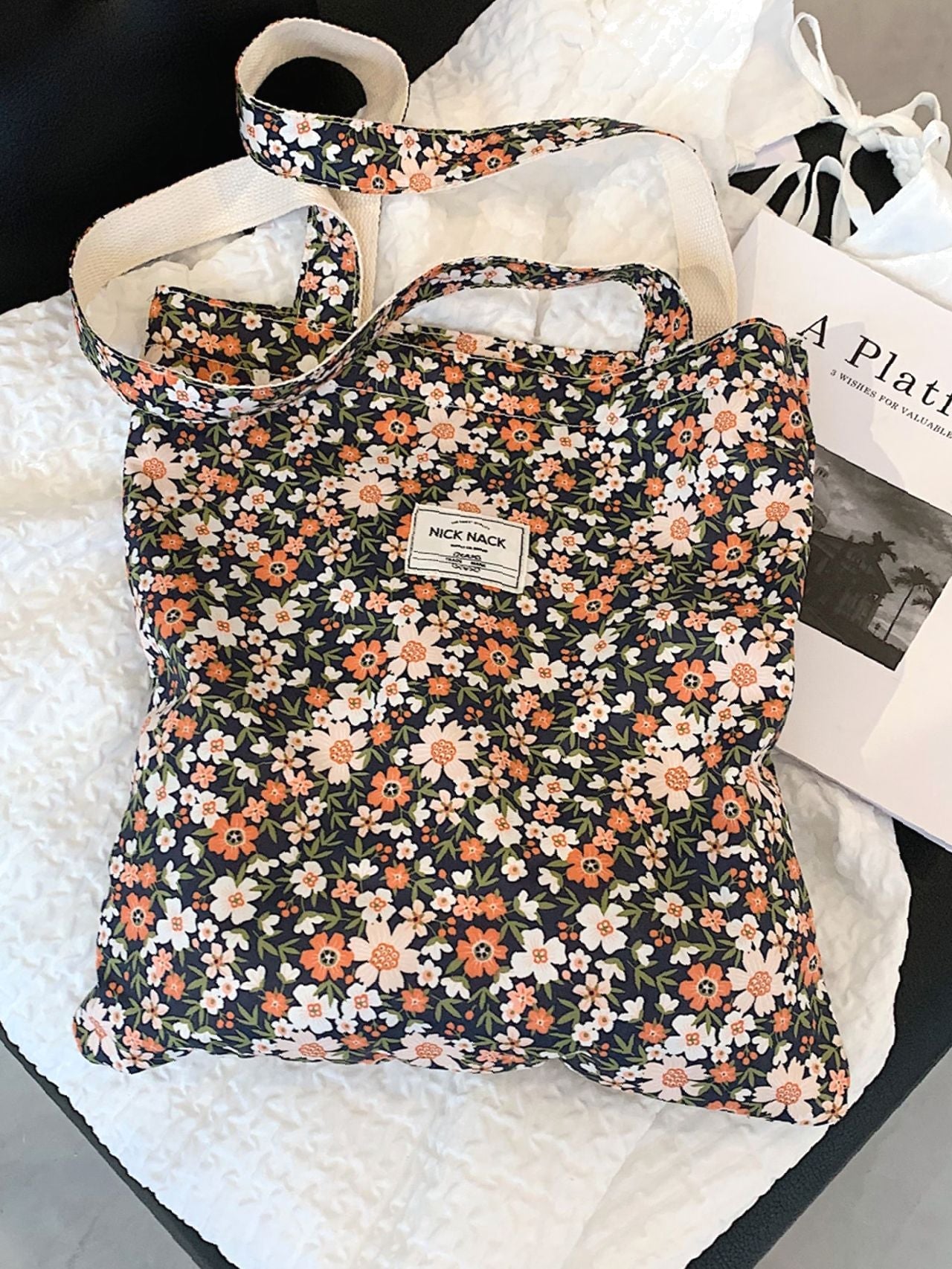Maxct - Ditsy Floral Graphic Shopper Bag  - Women Tote Bags