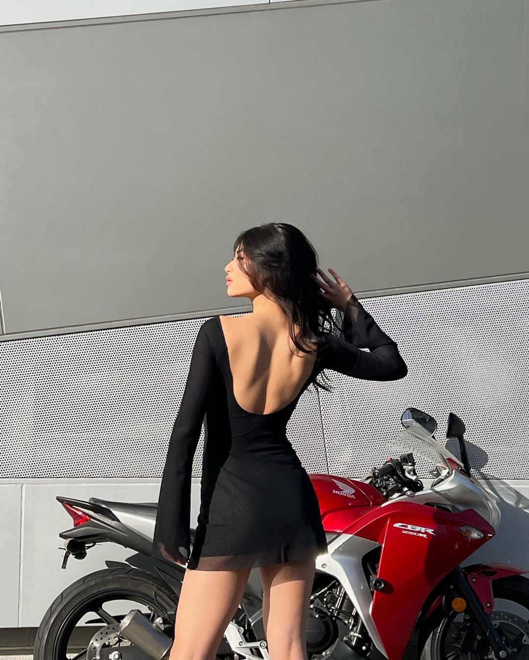 Maxct dress to impress codes Dress New Long Sleeve Double-Layer Mesh Dress Lace Transparent Sexy Back Skirt
