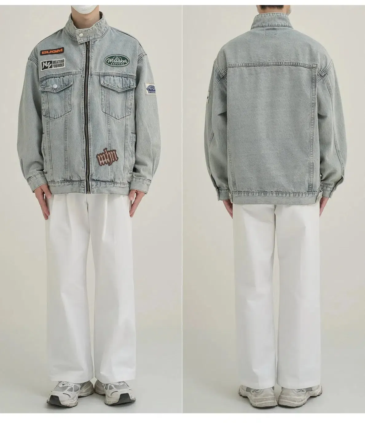 Maxct Racing Print Label Denim Jacket