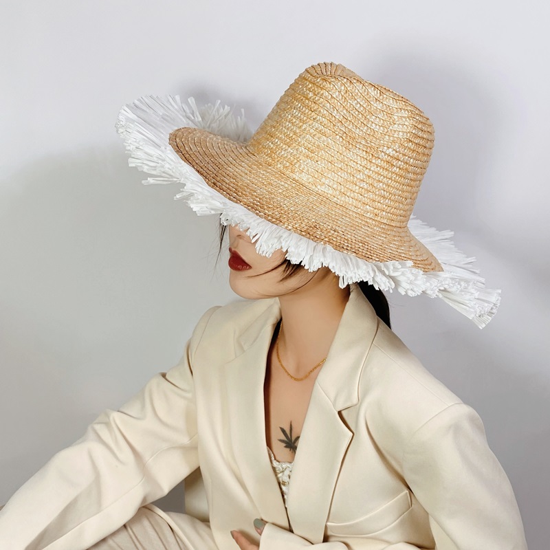 Sun Hat Fashion Wind Straw Women's Burrs Straw Hat