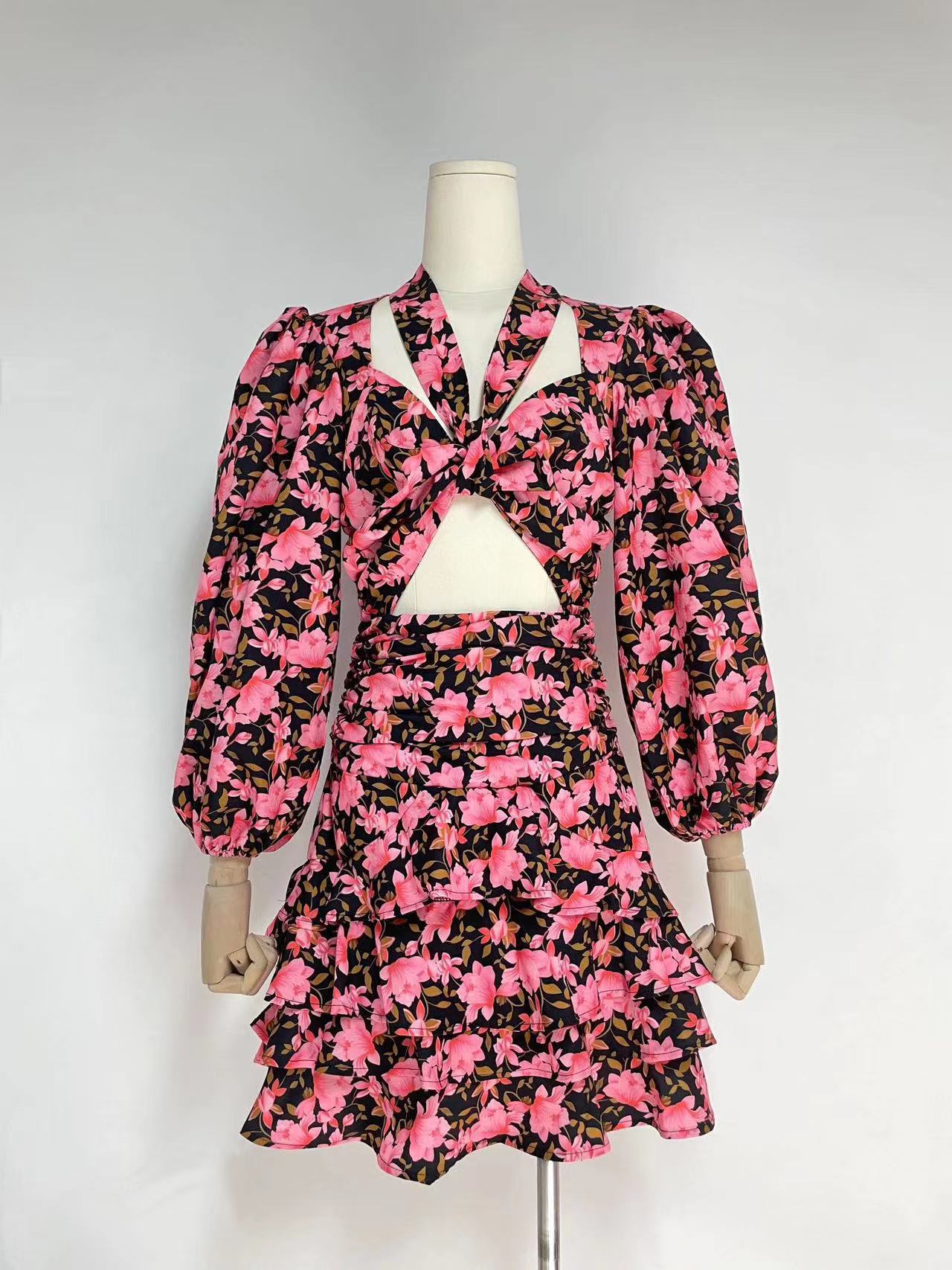 Silk Material Floral MaxiDresses Maxct