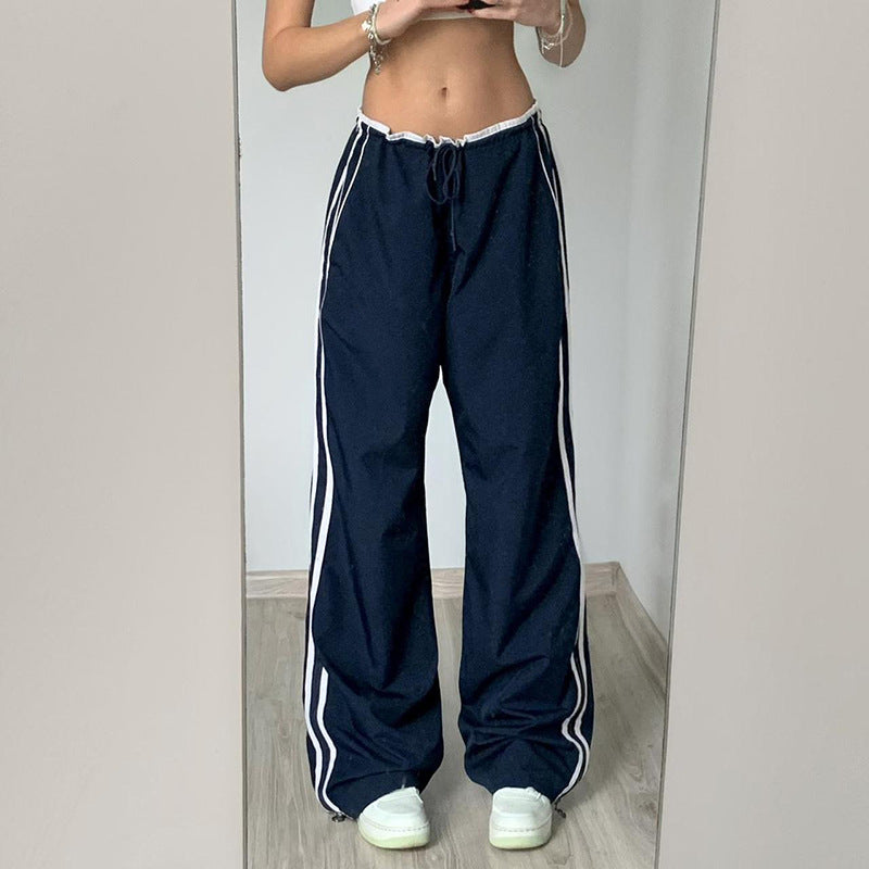 Maxct Vintage Striped Piping Sweatpants