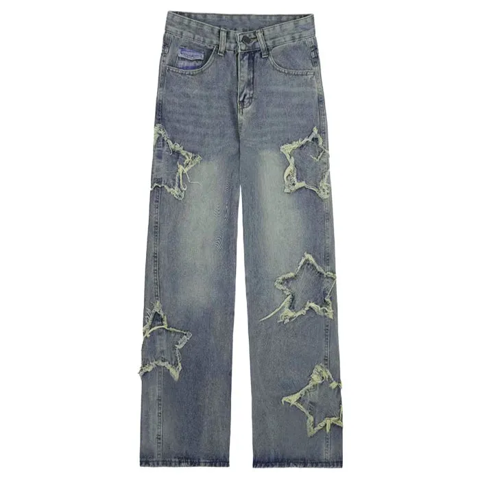 Y2K Star Baggy Jeans Maxct