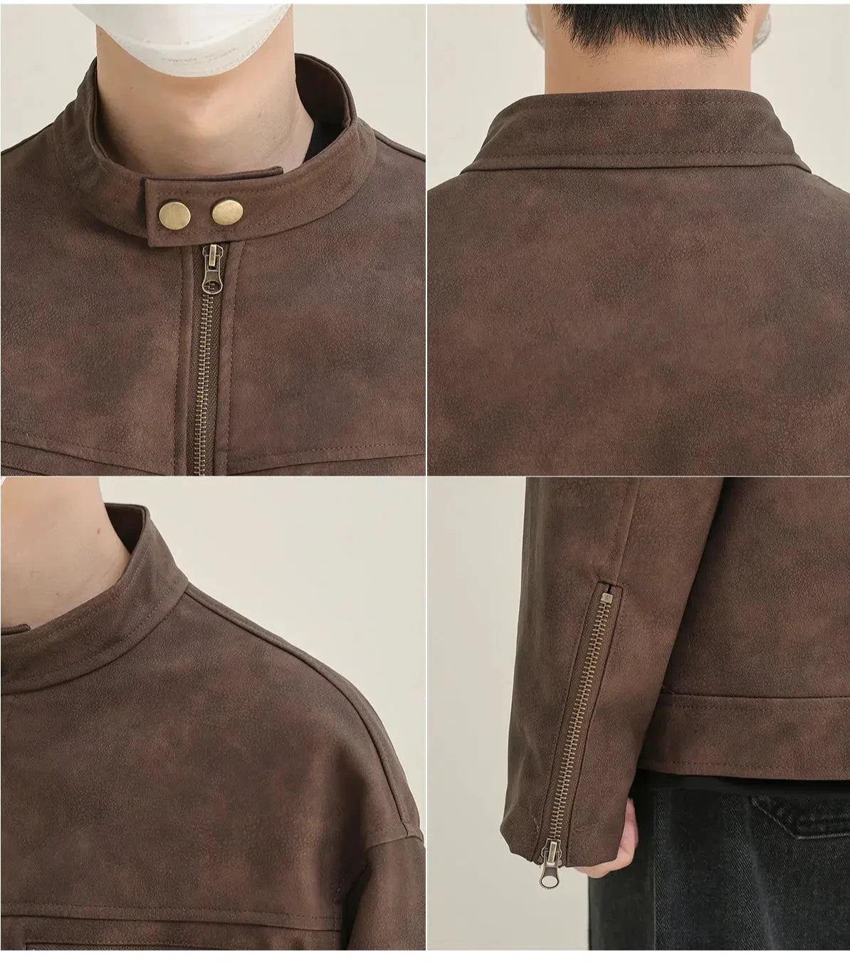 Maxct Zip Up Matte Leather Jacket