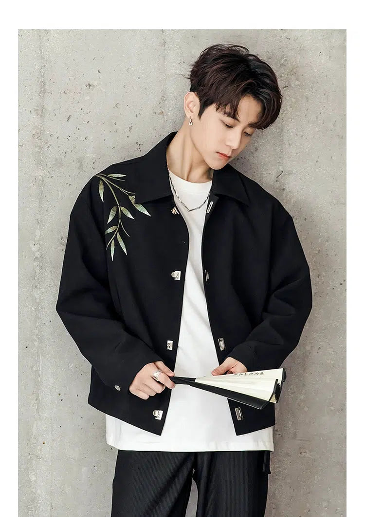 Maxct Casual Bamboo Embroidered Jacket